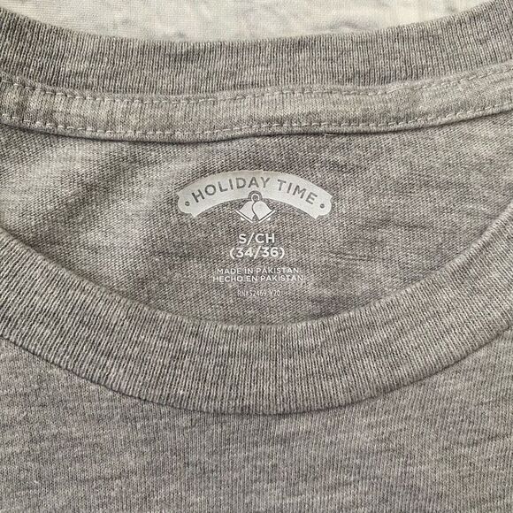 Holiday Time men S Crewneck short sleeve t-shirt w/santa face - Picture 5 of 8